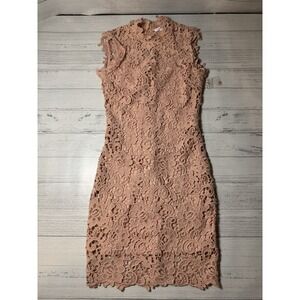 Lace Dress Blush Pink Size Medium Floral Cottagecore Fairycore Balletcore New